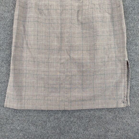 Wet Seal Skirt Womens Size 5 Gray Check Pattern Side Slit Cotton Blend - Picture 10 of 12